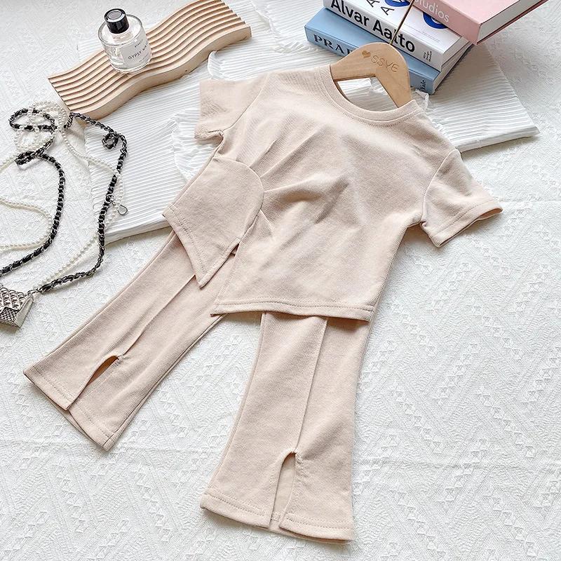 Baby Girl Clothes Sets Summer Casual Ruched Short-..